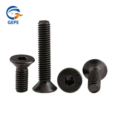 DIN7991 parafusos de cabeça plana hexagonal, parafusos de tomada hexagonal, óxido negro, grau 10,9