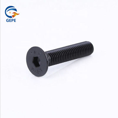 DIN7991 parafusos de cabeça plana hexagonal, parafusos de tomada hexagonal, óxido negro, grau 10,9